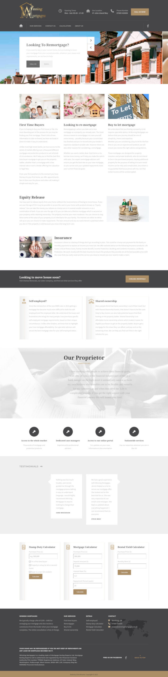 Mortgage broker web designer